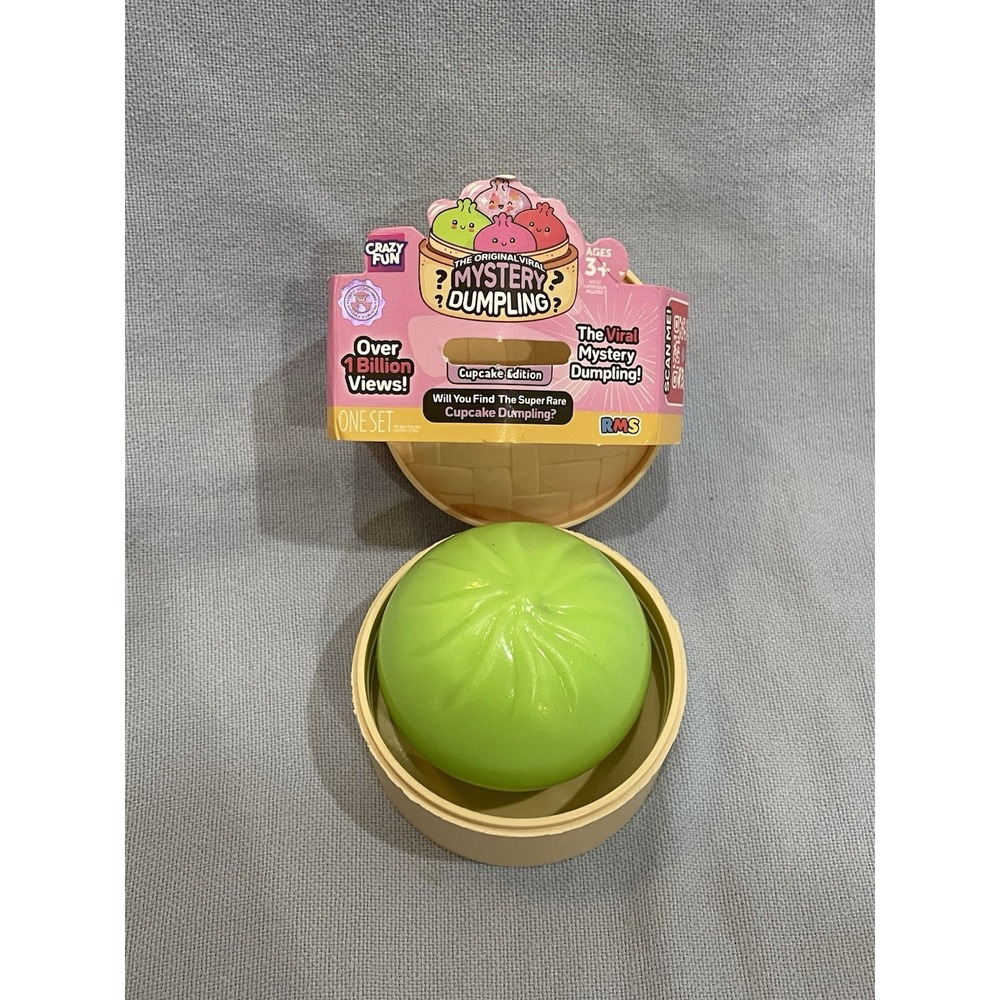 NEW Open Mini Mystery Bun Squishy Dumpling Fidget Fun - Cupcake Edition - Green